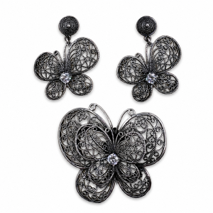 Aretes y dije Mariposa